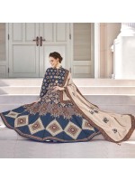 Appealing Navy Blue Pure Killer Silk Designer Patola Print Readymade Gown